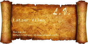 Latzer Vilma névjegykártya